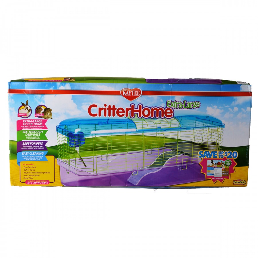 Kaytee Critter Home Small Pet Habitat - X-Large - 42 in. L x 18 in. W x 17.5 in. H