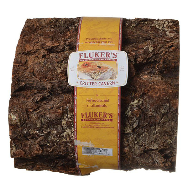 Flukers Critter Cavern Half-Log - X-Large - 8 in. L x 8 in. W x 6 in. H