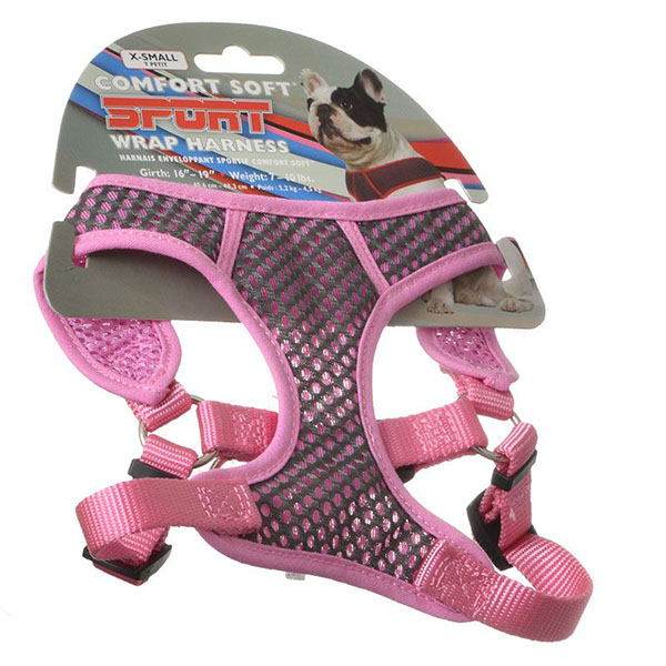 Coastal Pet Sport Wrap Adjustable Harness - Pink - X - Small - Girth Size 16 in. - 19 in.