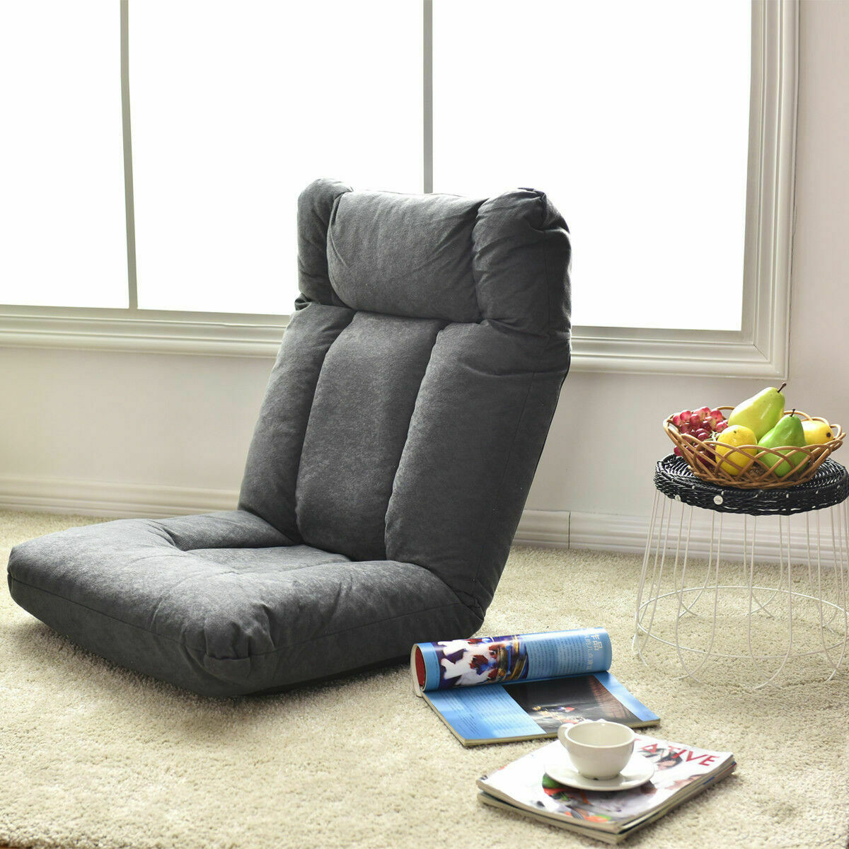 Adjustable Folding Lazy Recliner Cushioned Floor Sofa