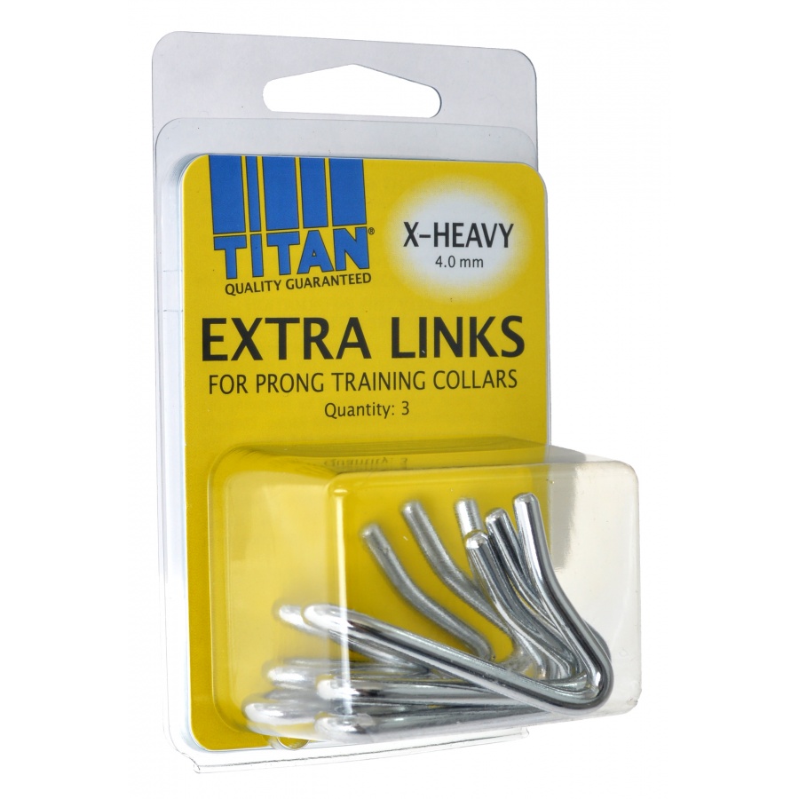 Titan Extra Links for Prong Training Collars - X - Heavy 4.0 mm - 3 Count 