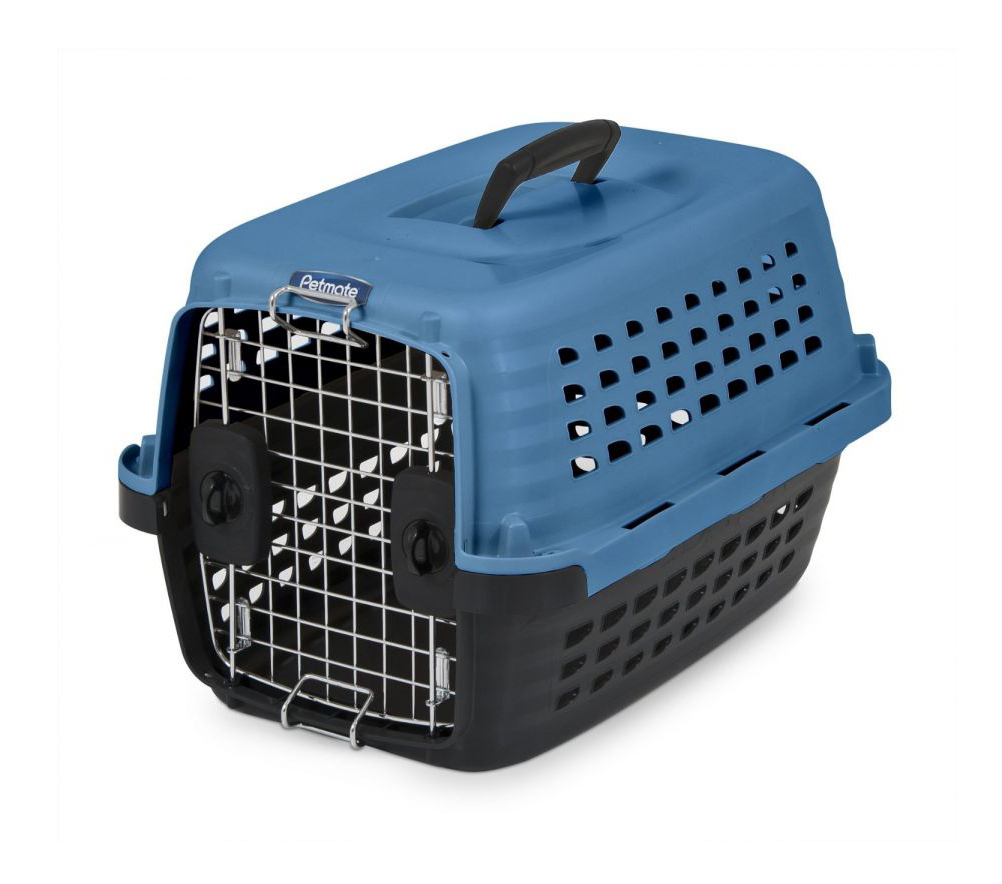 Petmate Compass Kennel - Blue and Black - X-Small - For Dogs up to 10 lbs - 19 L x 12.7 W x 11.5 H