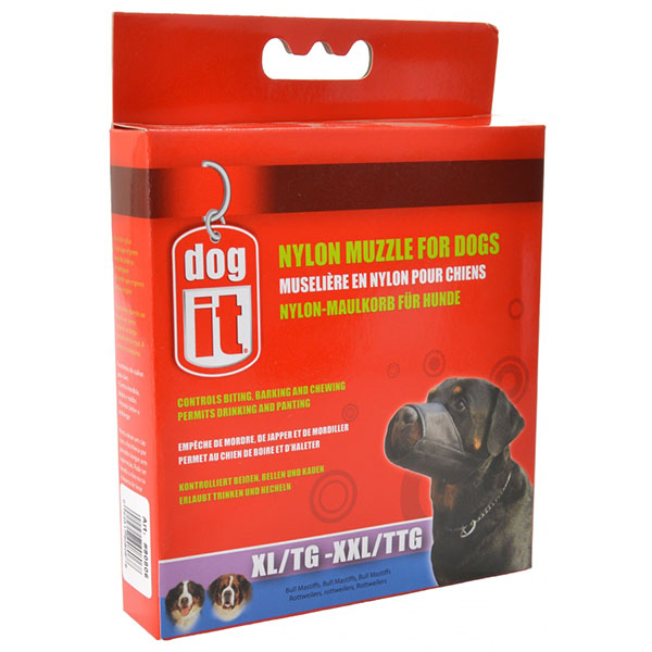 Dog It Nylon Muzzle for Dogs - XX-Large - 9.4 in. Long - 3 Pieces