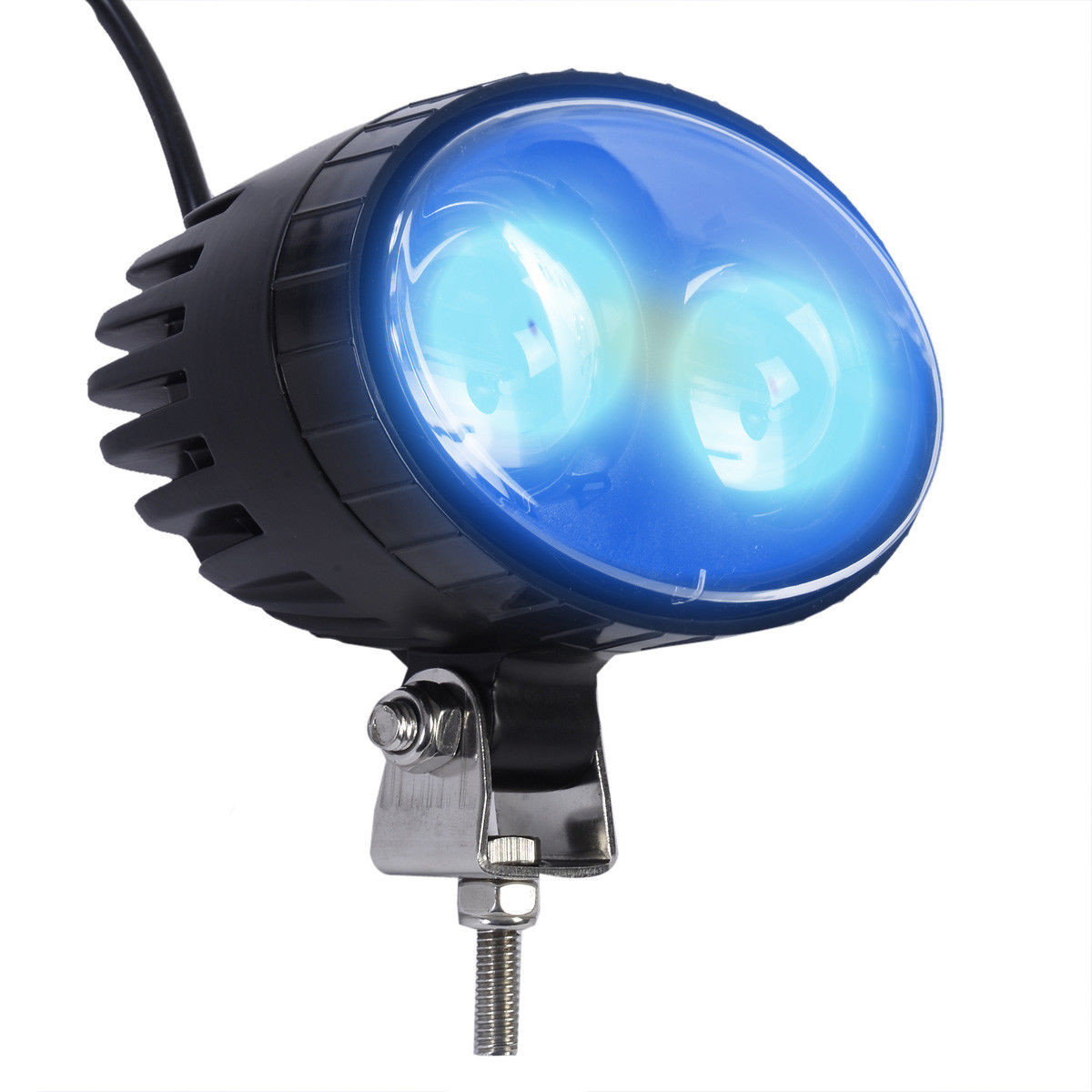 3.5 In. 10W Blue Forklift Safety Light Cree LED Work Lamp Flood Beam Car Truck Boat