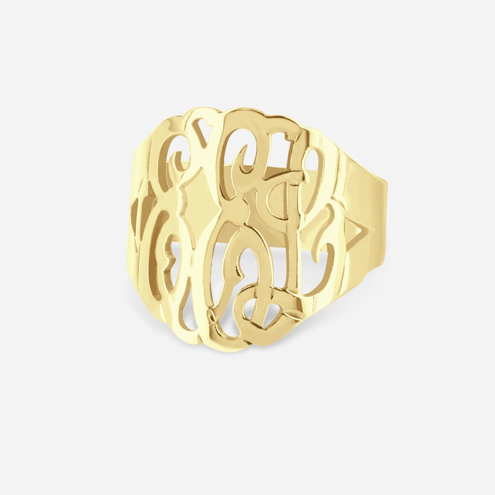 Sterling Silver Monogram Ring