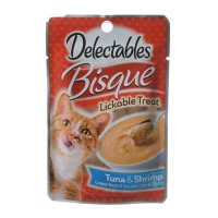 Hartz Delectable Bisque Likable Cat Treats - Tuna and Shrimp - 1.4 oz - 10 Pieces