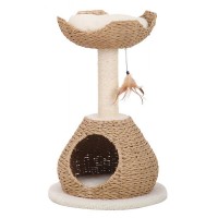 Pet Pals Recycled Paper Cat House with Perch -  18 in. Diameter x 29 in. Tall