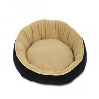 Petmate Round Pet Bed with Elliptical Bolster - 18L x 18W x 5H