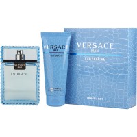 Versace Man Eau Fraiche - Eau De Toilette Spray 3.4 oz And Shower Gel 3.4 oz Travel Offer