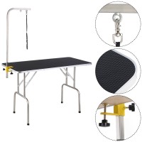 47.5 In. Adjustable Pet Grooming Table with Noose