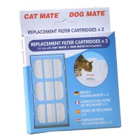 Cat Mate Replacement Filter Cartridge for Pet Fountain - 2 Count - 2 Pieces