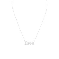 16 in. CZ love Necklace