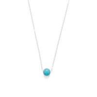  16 in. + 2 in. Floating Blue Magnesite Bead Necklace