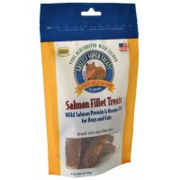 Grizzly Super Treats Salmon Fillet Treats for Dogs and Cats - 3 oz