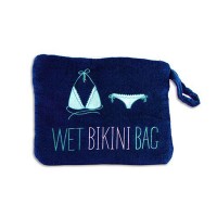 Waterproof Wet Bikini And Swimsuit Bag - Navy