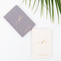 Ivory Linen Pocket Journal - I Do Emboss