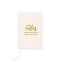 Ivory Linen Pocket Journal - Wedding Notes Emboss