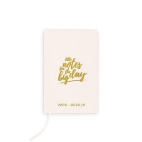 Ivory Linen Pocket Journal - Little Notes Emboss