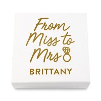 Premium Gift Box - Miss To Mrs In Metallic Gold