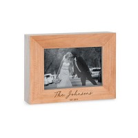 Custom Wooden Picture Frame With Grey Edges - Signature Script