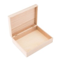 Personalized Wooden Keepsake Gift Box With Hinged Lid - Birth Date Print