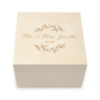 Personalized Wooden Keepsake Gift Box - Signature Script Etching