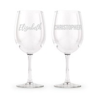 Large Personalized Wine Glass Set