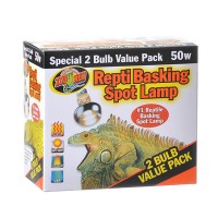 Zoo Med Repti Basking Spot Lamp Replacement Bulb - 50 Watts - 2 Pack