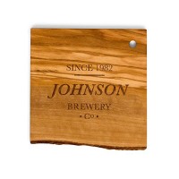 Personal Brewery Rustic Olive Wood Coasters