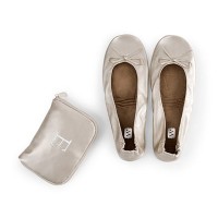 Foldable Flats Pocket Shoes - Champagne