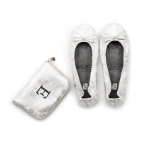 Foldable Flats Pocket Shoes - Silver
