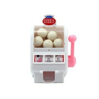 White And Bubble Gum Pink Mini Slot Machine Favor - 6 Pieces
