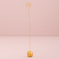Classic Round Table Number Holder - Brushed Gold