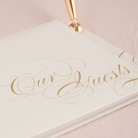 Pure Elegance Special Occasion Guest Book And Pen With Blank Pages