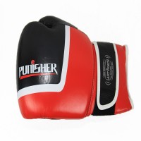 16 oz Last Punch Black and Red Punisher Boxing Gloves