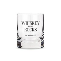 Personalized Whiskey Glasses With Whiskey Rocks Print