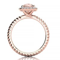 Alyssa Morganite Ring - Rose Gold