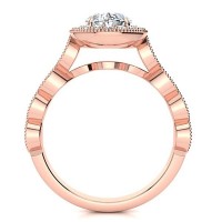 Amalia Moissanite Ring - Rose Gold