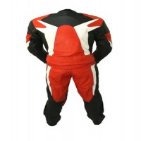 2 Piece Motorcycle Racing Leather Suit with Hard Padding