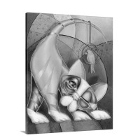 Brass Ring Kitty Wall Art - Canvas - Gallery Wrap