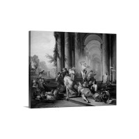 Christ Driving The Merchants From The Temple C 1720 30 Wall Art - Canvas - Gallery Wrap