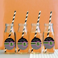 Personalized Classic Halloween Milk Bottles - 24 Pieces