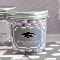 Personalized Graduation Mini Mason Jars - 24 Pieces