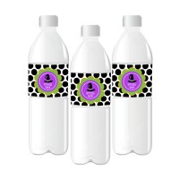 Personalized Spooky Halloween Water Bottle Labels - Set of 24