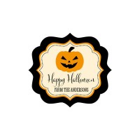 Personalized Classic Halloween Frame Labels - 24 Pieces