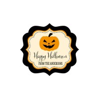 Personalized Classic Halloween Frame Labels - 24 Pieces