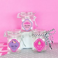 Personalized Kid's Birthday Glass Jar with Swing Top Lid - MINI - 24 Pieces