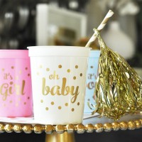 Gold BABY Shower Party Cups - Set of 25