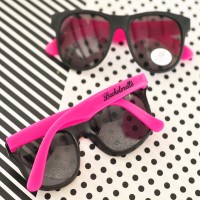 Hot Pink & White Bachelorette Party Sunglasses - Set of 6