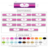 Personalized MOD Baby Silhouette Candy Wrapper Covers - 24 Pieces
